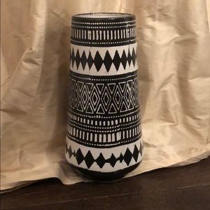 Black and White Tapered Vase